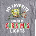 thumbnail image 3 of SpongeBob SquarePants - My Favorite Color Is Christmas Lights Spongebob and Gary - Men's Short Sleeve Graphic T-Shirt, 3 of 6