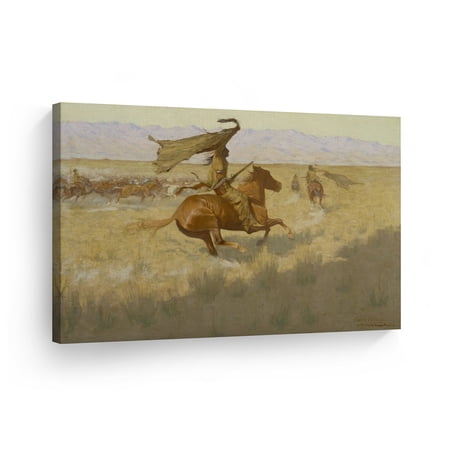 Smile Art Design Change of Ownership, Frederic Remington Classic Art Canvas Print Famous Fine Art Oil Painting Reproduction Canvas Wall Art Home Decor - Made in the USA 30x40