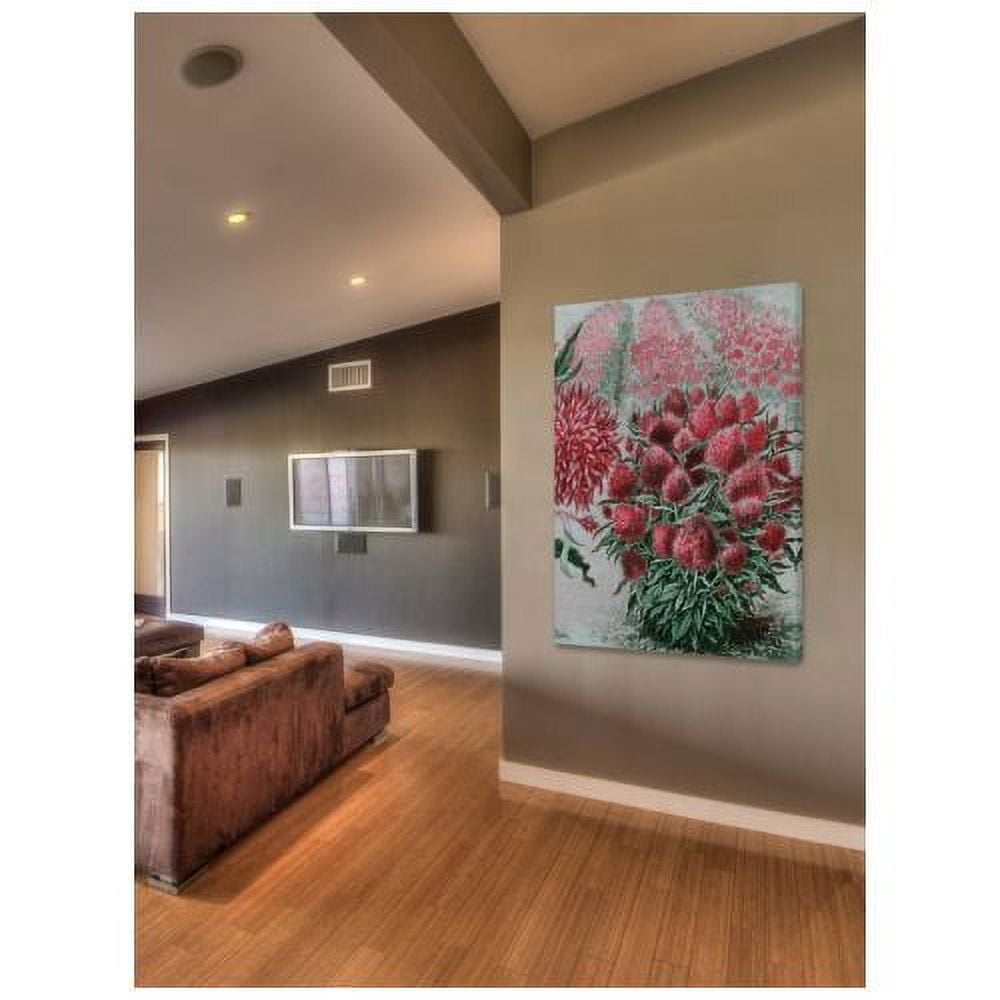 "Wool Flowers 2" Painting Print on Wrapped Canvas