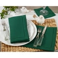 thumbnail image 4 of SARO 6307.JG6S 6 in. Square Classic Hemstitch Border Cocktail Napkin - Jasper Green  Set of 12, 4 of 5