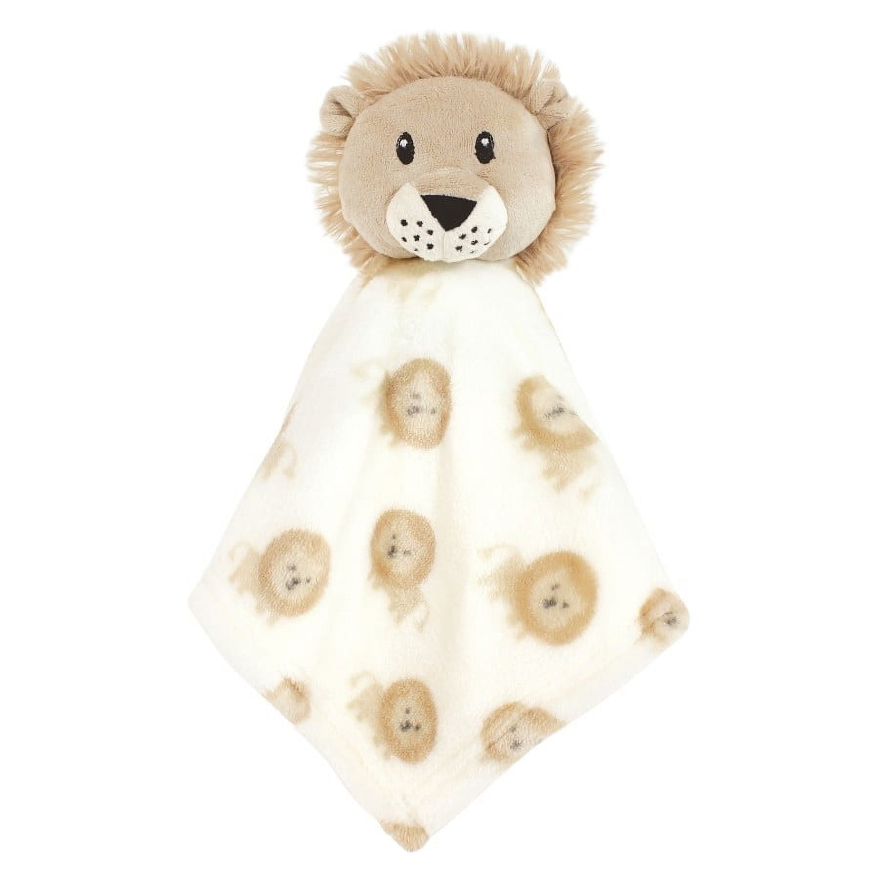 Hudson Baby Infant Boy Animal Face Security Blanket, Safari Boy, One Size