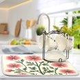 thumbnail image 2 of Yayeee Dish Drying Mat for Kitchen Counter Ultra Absorbent Easy Clean Pad 24x18", Light Pink Flowers, 2 of 7