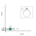 thumbnail image 5 of ANGARA Natural Nature Inspired Emerald & Diamond Filigree Ring in 14K White Gold for Women (Size-6mm) | May Birthstone, Birthday, Anniversary, Jewelry Gift for Women | Natural Emerald Ring, 5 of 10