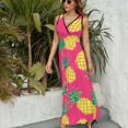 thumbnail image 3 of Lunarable Pineapple Sleeveless Dress Woman Fashion Long Dresses Women's Summer Suit Dress 2025, 3 of 7