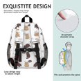 thumbnail image 5 of Multicolor Cat White Pattern Backpack for School, Cute School Bag with Adjustable Shoulder Straps and Padded Back, 15"x11.42"x5.5", 5 of 5