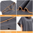 thumbnail image 4 of Microfiber Changing Bath Robe for Adults Quick-drying Breathable and Comfortable Changing Beach Blanket Hooded Poncho Bathrobe for Women Men, 4 of 9