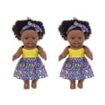 thumbnail image 1 of Black Black Baby Cute Curly Black 12-Inch Vinyl Baby Toy, 1 of 1