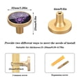 thumbnail image 3 of Qxltty Purple Leopard Cabinet Knobs Kitchen Drawer Knobs Round Door Pulls Dressing Table Wardrobe Closet Knob Handles Decorative Set of 4, 3 of 9
