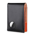 thumbnail image 2 of Cartera Para Hombre Monedero de piel auténtica con etiqueta de aire, monedero antipérdida para regalos de padre (naranja) Likrtyny  Para Estrenar, 2 of 8