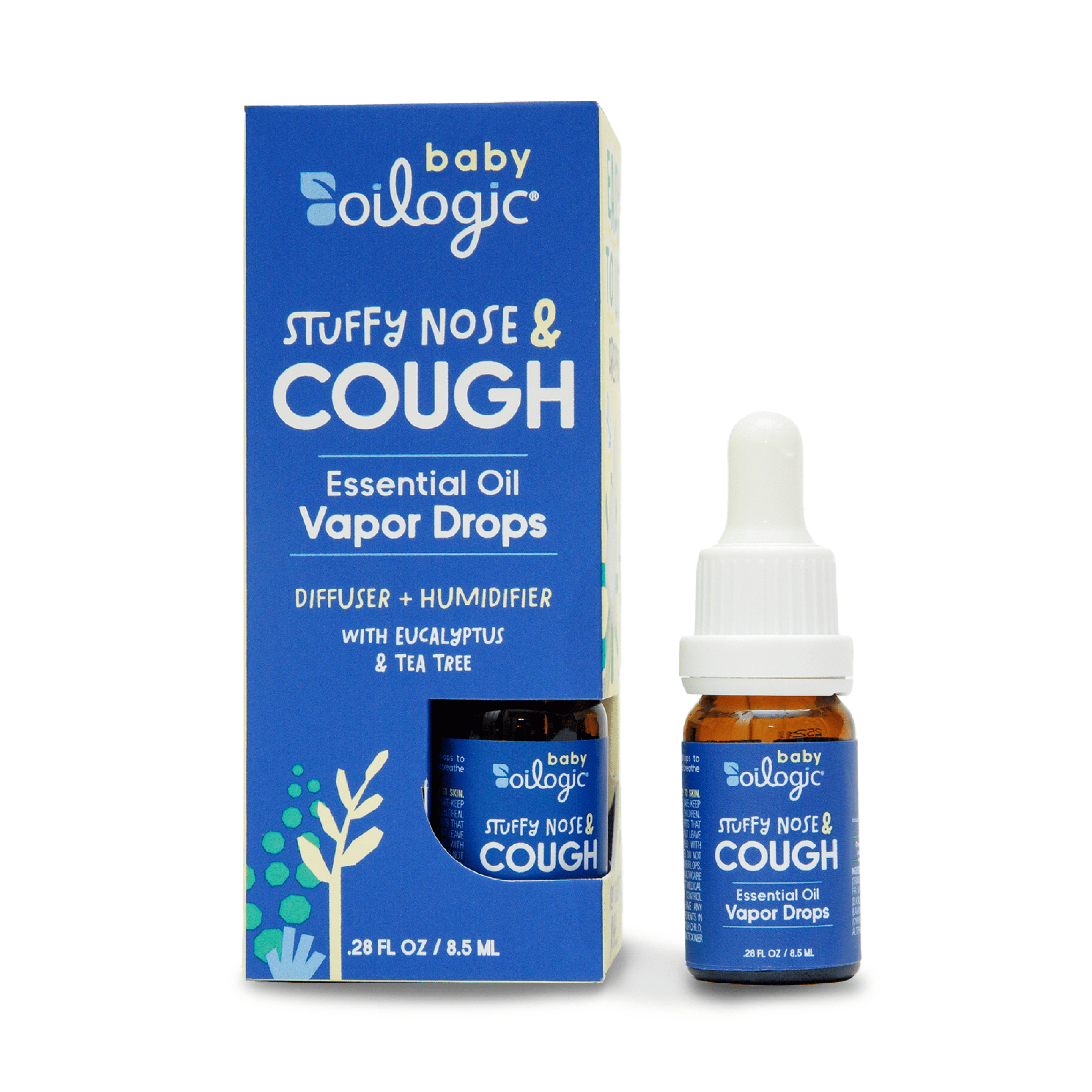 (6 pack) Oilogic Baby Stuffy Nose & Cough Essential Oil Vapor Drops
