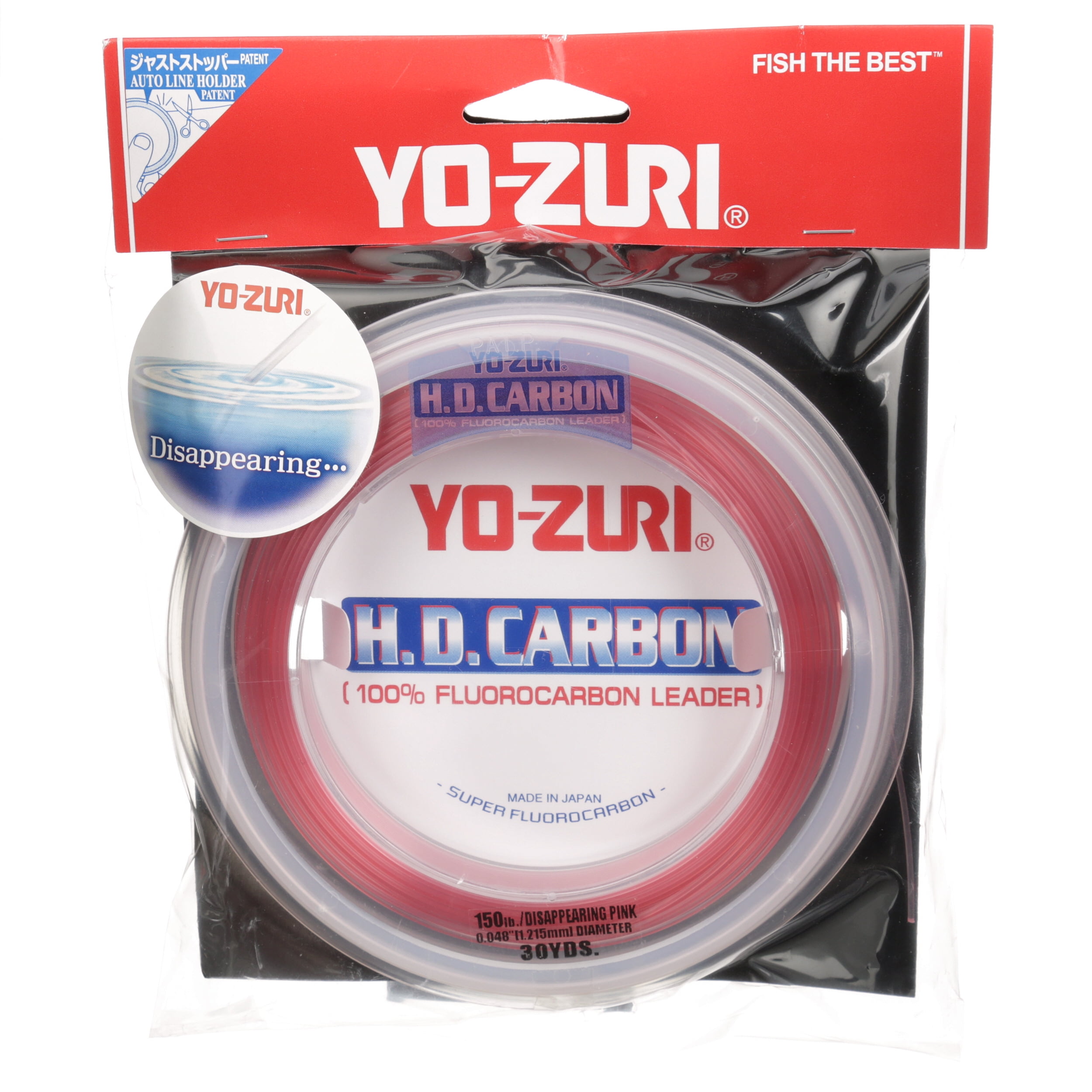 Yo-Zuri HD Disappearing Pink Fluorocarbon Leader 30YD 150LB