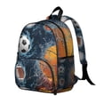thumbnail image 3 of Students Sports Backpack - Baseball, Football, Basketball Print, Water-Resistant, Comfortable for Training and Competition, 3 of 6