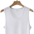 thumbnail image 4 of LEKWK Mens Mesh Tank Top Sleeveless Crewneck See Through Breathable Lightweight Athletic Workout Tees Gym Basketball Training Tops Shirts White XXXXL, 4 of 5