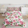 thumbnail image 2 of Homewish Rustic Flower Floral Queen Comforter Set,Vintage Country Bedding Sets,Pink Green Bedding Comforter Set For Girl Kids,Breathable Home Decor,3-Piece, 2 of 8