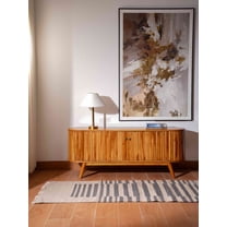 Rugsotic Carpets Handmade Rugs Hand Woven Kilim Runner 2'6''x10' Cream Charcoal Wool for Indoor Use