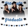 thumbnail image 2 of Graduation Decorations of 2026 Pre-Strung Congrats Grad Banner Blingbling Glitter Graduation Garland for High School College 2026 Grad Party Supplies (Black), 2 of 4