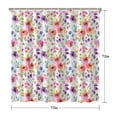 thumbnail image 5 of Pioneer Flower Floral Print Pattern Shower Curtain 72"x72" ,Bathroom Decorative Shower Curtains Set with 12 Hooks,Modern Waterproof Washable Shower Curtain, 5 of 6