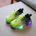 thumbnail image 2 of Staki Kids Slip On Shoes Light Up Shoes for Toddlers LED Tennis Sneakers for Girls(Green,8 Toddler), 2 of 4