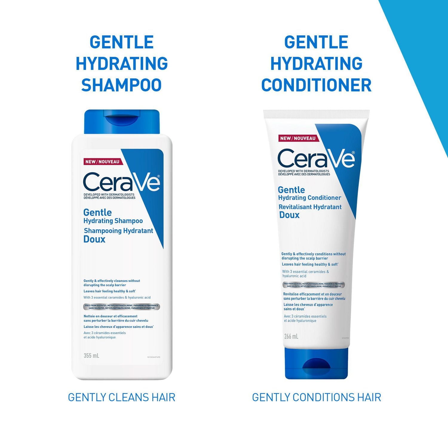 CeraVe Hydrating Hair Conditioner for Men & Women, Gently Cleanses without Stripping Moisture, Leaves Hair Feeling Healthy & Soft, 266mL, For Soft & Healthy Hair