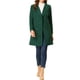 thumbnail image 2 of Abrigo largo de invierno de doble botonadura con solapa de muesca para mujer INSPIRE CHIC en verde, 2 of 6