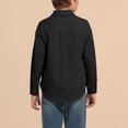 thumbnail image 3 of Grblisyd Boys Button Down Shirt Long Sleeve Summer Boys Dress Shirts Casual Formal Collared Shirt Back to School Clothes, 3 of 4