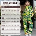 thumbnail image 6 of SCRAWLGOD St. Patrick's Day Four Leaf Clover Green Womens Lounge Sets Trendy Knitted Sweatsuit Sets 2 Piece Outfits with Turtleneck Pullover Top Wide Leg Sweatpants with Pockets, M, 6 of 7
