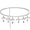 6Cross-01, variant on Cross Moon Waist Chain Belt - Punk Gothic Crossover Body Belly Chains Tassel for Women Girl (Silver)