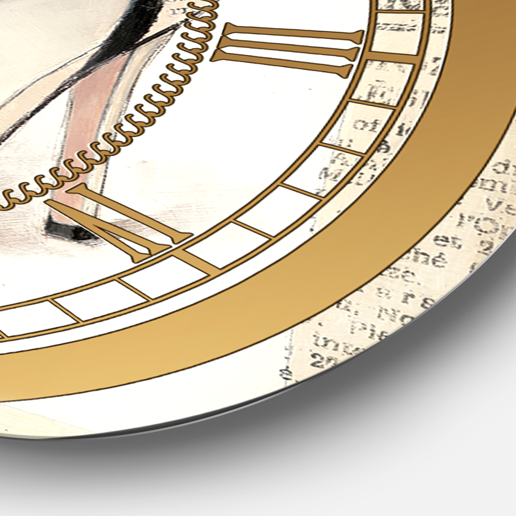 Designart 'Glamorous Black Diamond Stiletto II' Glam Wall Clock