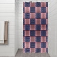 thumbnail image 2 of Red White and Blue Star Striped Pattern Shower Curtain 36"x72" ,Bathroom Decorative Shower Curtains Set with 12 Hooks,Modern Waterproof Washable Shower Curtain, 2 of 6