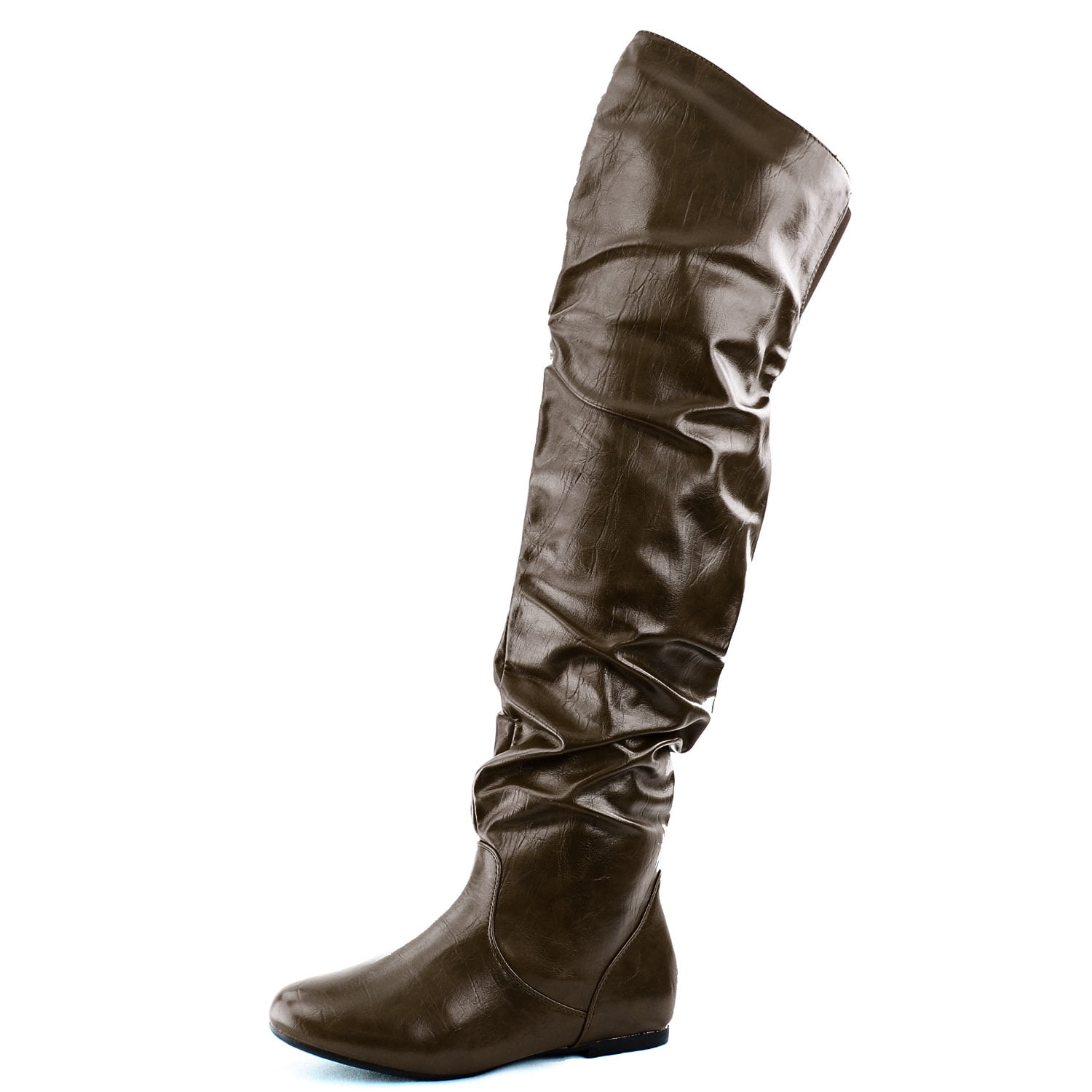 slouchy boots low heel