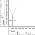 thumbnail image 4 of AFFY Baguette Cut White Cubic Zirconia Cross Pendant Necklace in 14K Rose Gold Over Sterling Silver, 4 of 5