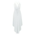 thumbnail image 5 of Cobkk Sundress Fashion Women Summer Casual Solid V-Neck Camis Sleeveless Vest Long Dress Cocktail Dresses For Women Wedding Guest J-1132 White L, 5 of 6