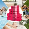 thumbnail image 5 of CASA COPENHAGEN Exotic Designed in Denmark 525 GSM Hotel & Spa Kitchen & Bath Set of 6 Egyptian Cotton Towels - 2 Bath Towels, 2 Hand Towels, 2 Washcloths - Pink, 5 of 5