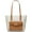 Vanilla / Acorn, variant on Women's Joey Saffiano Leather Small Pocket Tote (Cantaloupe)