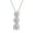 White, variant on SZUL Women's 1/2 CTW Lab Grown Diamond Three Stone Pendant in 14K White Gold (G-H Color, VS1-VS2 Clarity)