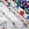 thumbnail image 2 of 4th of July Round Tablecloth 60 Inch Red Blue Flowers Poppy Patriotic Tablecloth Independence Day Memorial Day Party Table Cover for Party Dining Picnic Decor, 2 of 6