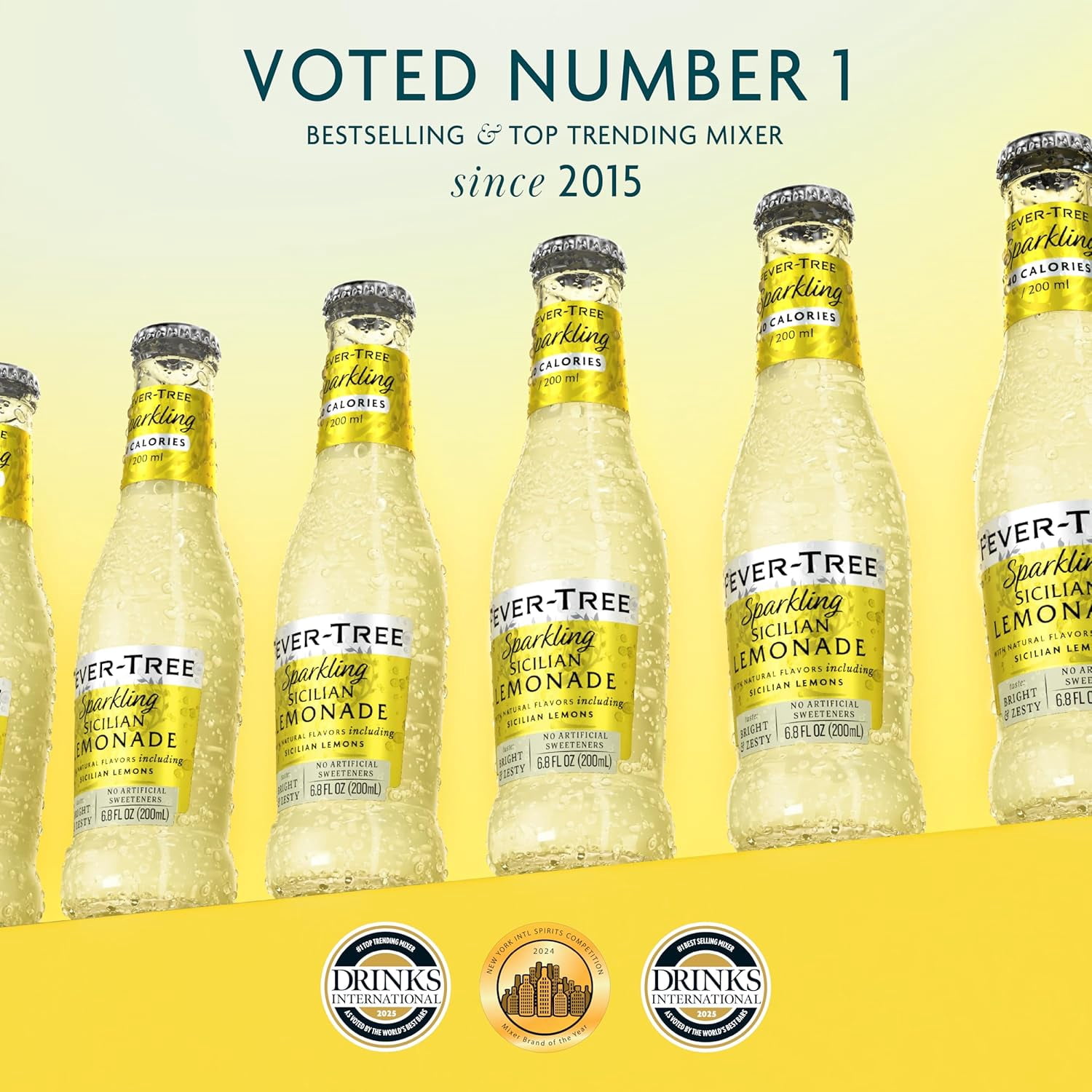 FEVER TREE - Sparkling Sicilian Lemon 4 Pack 27.2FO ( Pack of 6)