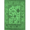 thumbnail image 1 of Ahgly Company Machine Washable Indoor Rectangle Oriental Emerald Green Industrial Area Rugs, 5' x 8', 1 of 4