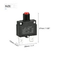 thumbnail image 2 of Circuit Overload Protector 5A AC125/250V DC32V Push Button Thermal Circuit Breaker with Waterproof Caps 3pcs, 2 of 5