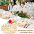 thumbnail image 3 of 100 manteles individuales desechables para mesa de comedor, redondos dorados de 33 cm, manteles individuales dorados para decoración de bodas, cumpleaños, cenas y fiestas., 3 of 6