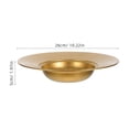 thumbnail image 2 of VORCOOL 1Pcs Golden Round Pasta Plate 10.2x10.2x2in Stainless Steel Deep Design For Versatile Use Household Dinnerware, 2 of 8