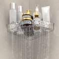 thumbnail image 4 of Estante de almacenamiento para baño con ventosa carrito de pared transparente multifuncional para baño, 4 of 7