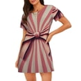 thumbnail image 1 of Kdxio Chemise de Nuit Rétro à Imprimé Nœud pour Femmes, Manches Courtes, Décontractée, Ample et Confortable, 1 of 6