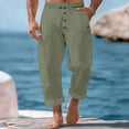thumbnail image 2 of Wyzesi Mens Pants Formal Mini Men's Spring and Fall Workwear Pants Retro Zipper Pockets Loose Drawstring Pants Simp Le Christmas Casual Pants Costumes, 2 of 9