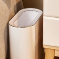 thumbnail image 3 of Removable Small Office Garbage Can, Thin Waste Bin, Practical Compact Rectangle Narrow Garbage Trash, for Kitchen ,Household ,Bathroom Hotel Blanco Soledad Bote de basura, 3 of 10