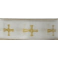 thumbnail image 5 of Offray Ribbon, White with Gold Cross 7/8 inch Polyester Ribbon,, 9 feet, 5 of 11
