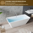 thumbnail image 6 of 59"/66" Acrylic Soaking Bathtub – Deep Freestanding Tub for Cold Plunge & Relaxation, 6 of 7