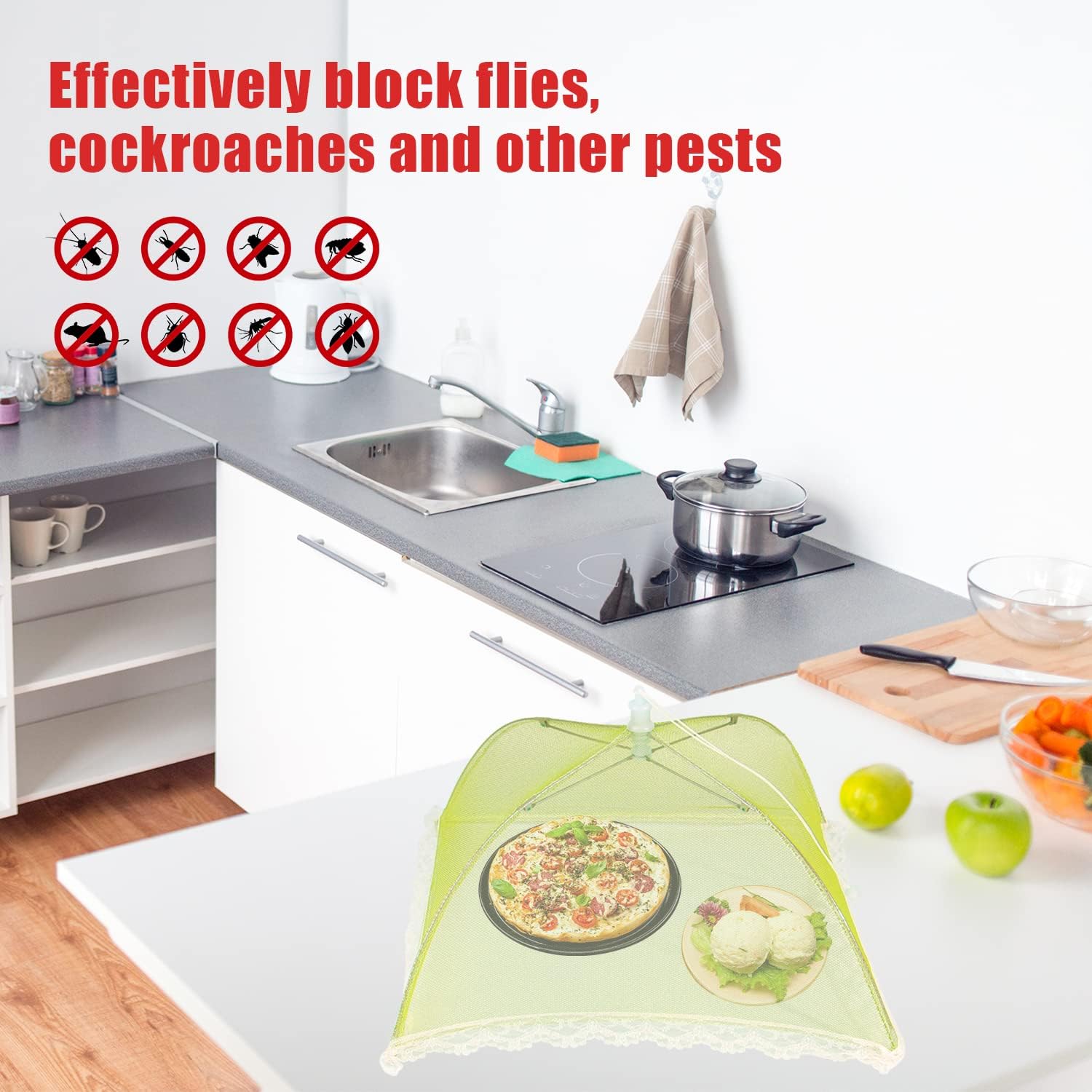 2 Cloches Anti-Mouches Alimentaires - Pliables | Protection Fruits Et Légures En Extérieur