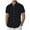 Black, variant on zfhfof Mens Cotton Linen Cuban Guayabera Shirt Casual Short Sleeve Button Down Shirts Summer Beach Tops