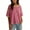 Hot Pink women striped t shirts a1, variant on Women Striped Casual Loose T-Shirts Round Neck Short Sleeve Comfortable Basic Soft Cotton Summer Vacation Travel Beach Daily Tops, Pink L